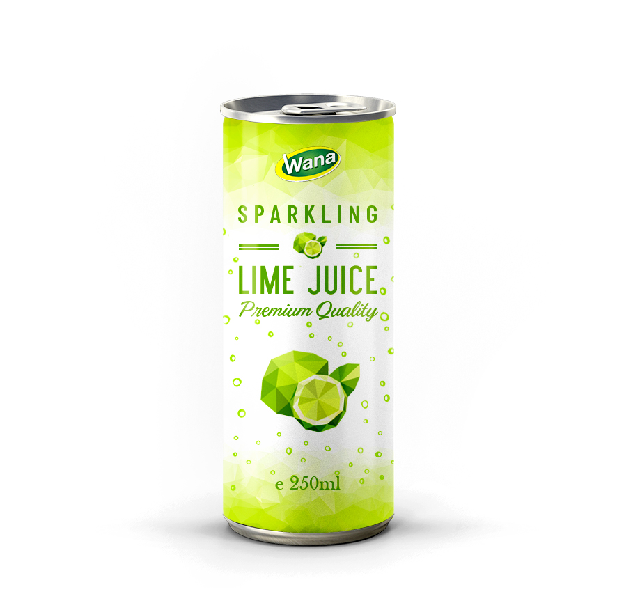 Premium Quality Sparkling Lime Juice Drink 250mL Canned
