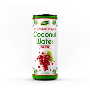 Sparkling Coconut Water Drink with Grape Juice 320mL Canned