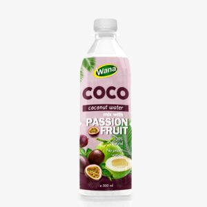 Green Coconut Drink with Passion Fruit Flavor 500mL Pet Bottled