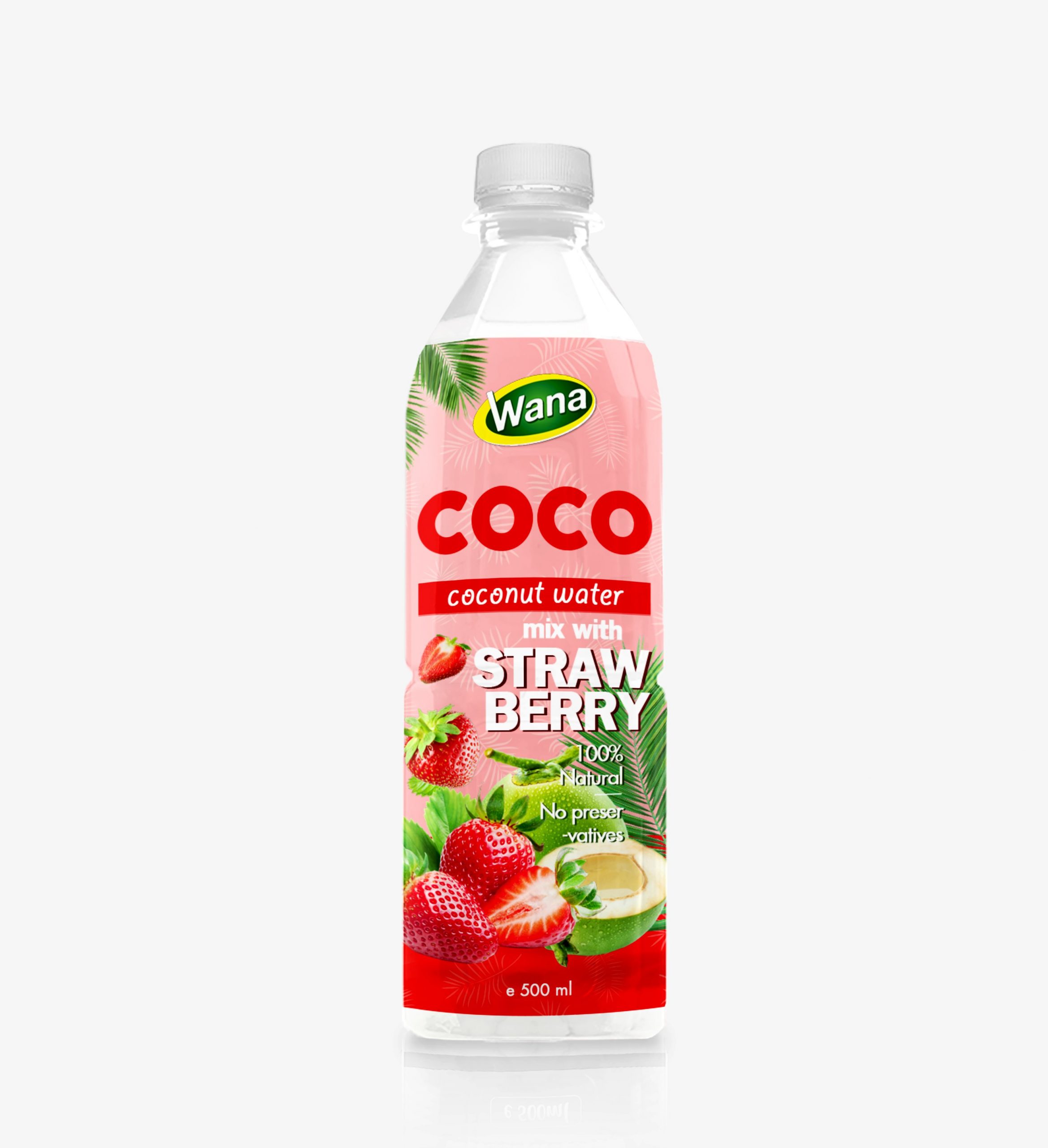 Green Coconut Drink with Passion Fruit Flavor 500mL Pet Bottled - Image 2