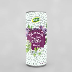 Grape Flavoured Chamomile Tea Drink 330mL Sleek Canned