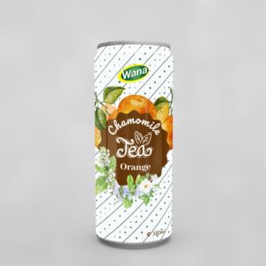Orange Flavoured Chamomile Tea Drink 330mL Sleek Canned