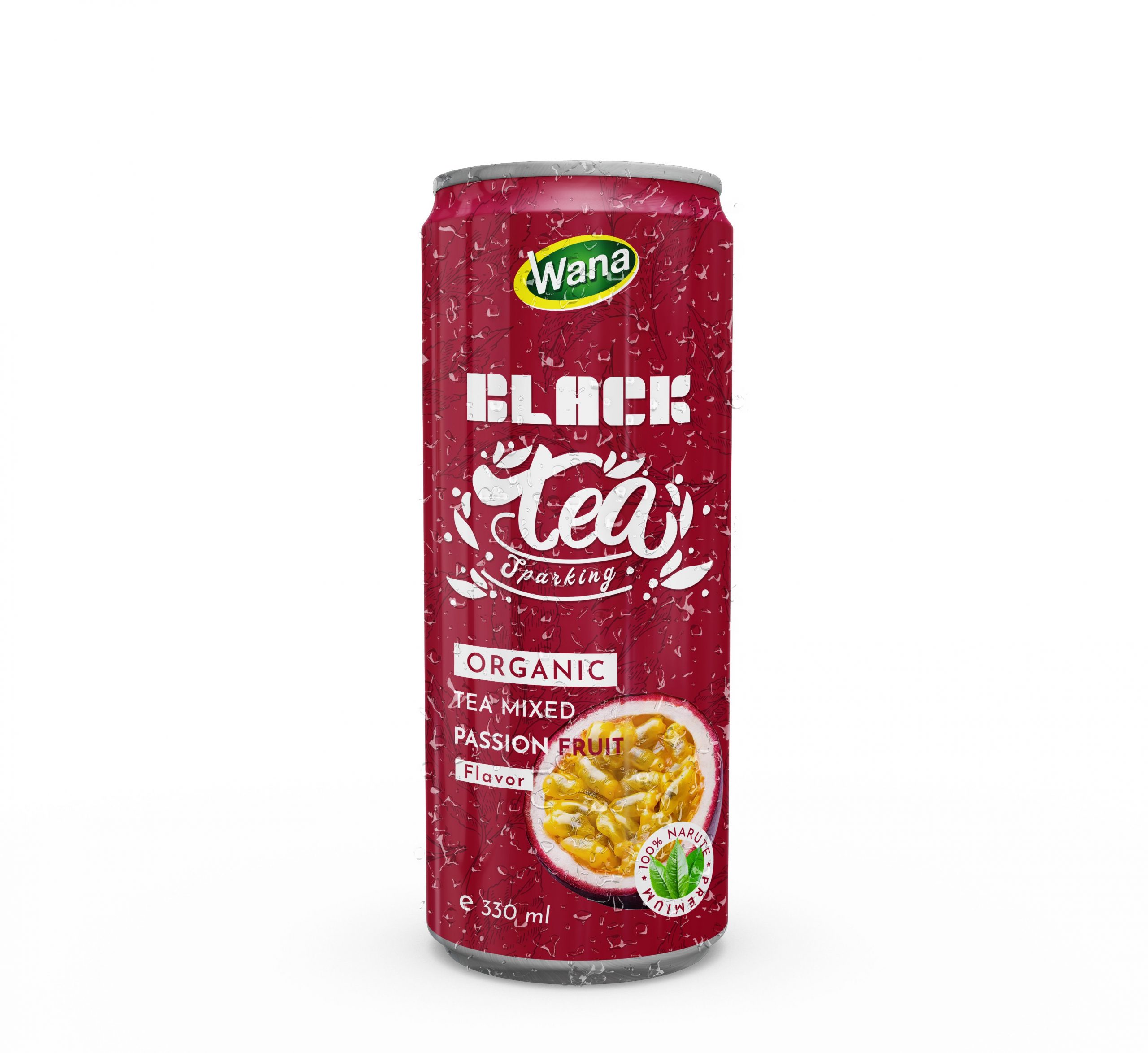 Sparkling Black Tea Drink Mixed Pomegranate Juice 330mL Canned - Image 3
