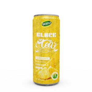 Sparkling Organic Black Tea Drink Mixed Pineapple Juice 330mL Canned