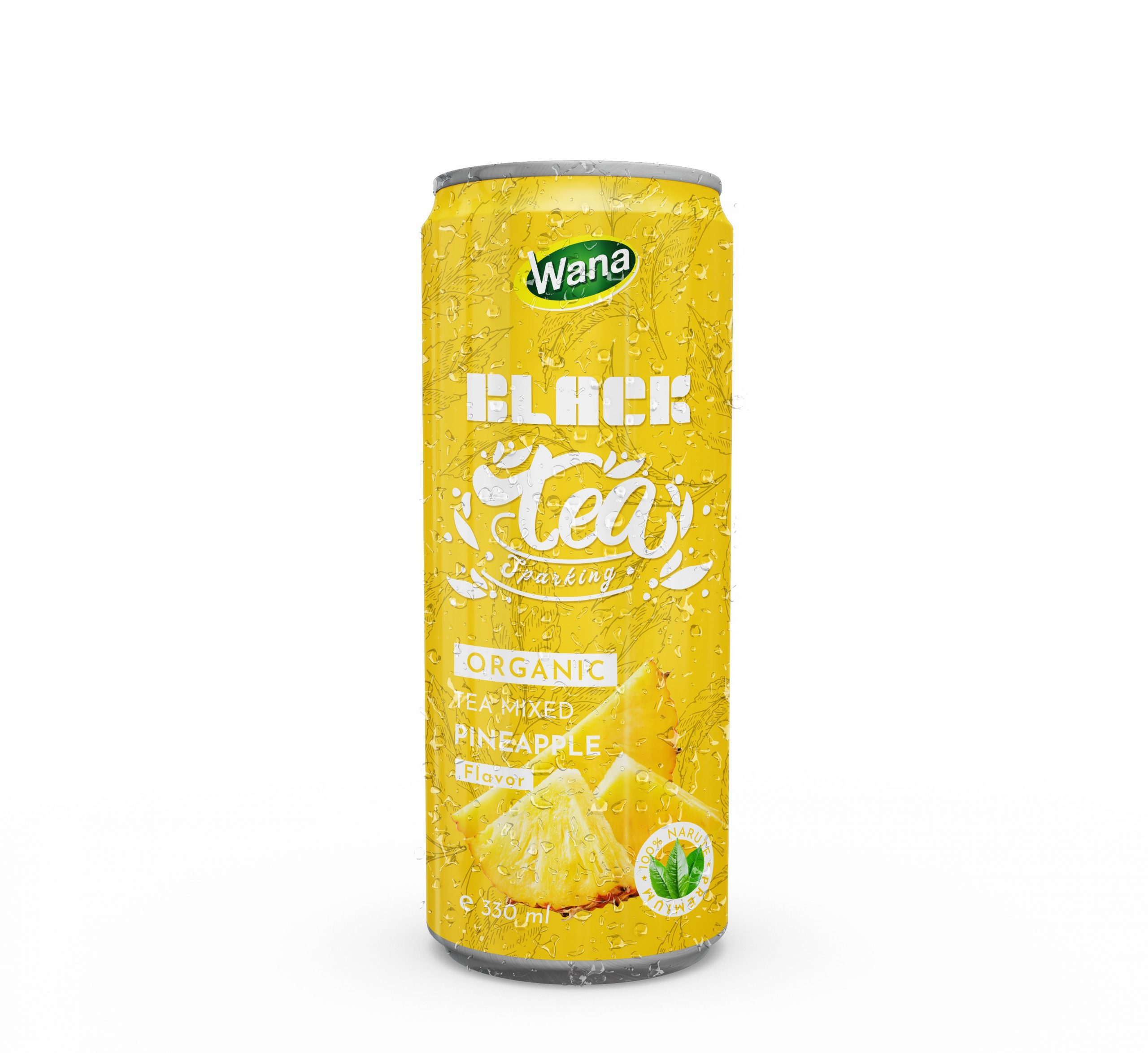 Sparkling Black Tea Drink Mixed Pomegranate Juice 330mL Canned - Image 4