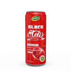 Sparkling Black Tea Drink Mixed Pomegranate Juice 330mL Canned