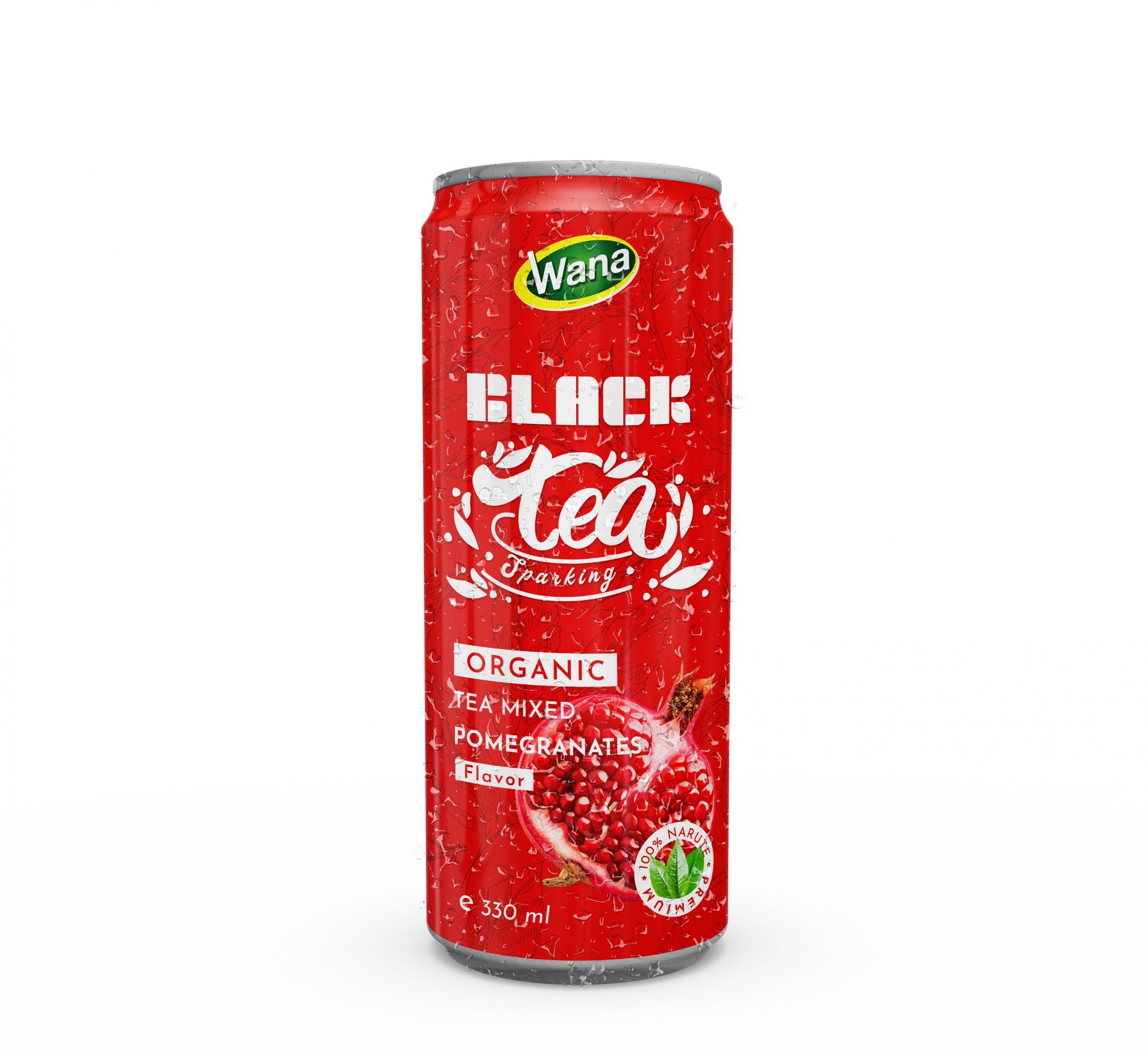 Sparkling Black Tea Drink Mixed Pomegranate Juice 330mL Canned