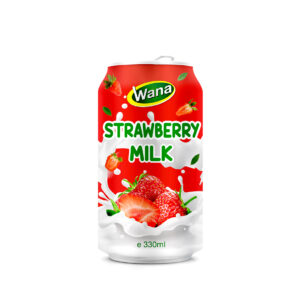 Private Label Milk Drink with Strawberry Flavor in 330ml Canned