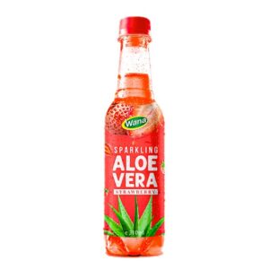 2021 New Arrival Sparkling Aloe Drink with Strawberry Juice 310mL Pet Bottled