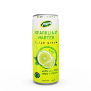 100% Natural Zero Calories Sparkling Lime Juice Drink 320mL Canned
