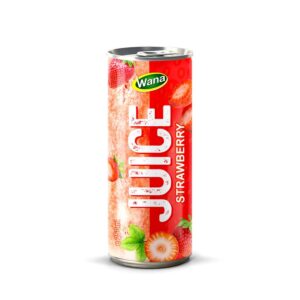250ml Canned Strawberry Juice Drink from Vietnam brand