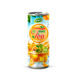 Private Label Iced Tea Drink with Orange Flavor 250ml canned