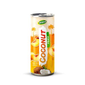 Wholesale Coco Drink with Peach Flavored in 250ml Canned