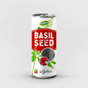 OEM Basil Seed Drink with Lychee Flavor 250ml