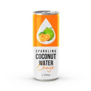 250ml Carbonated Coconut Water With Orange Flavor In Can
