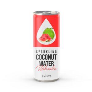 OEM Watermelon Carbonated Coconut Water in 250ml Canned