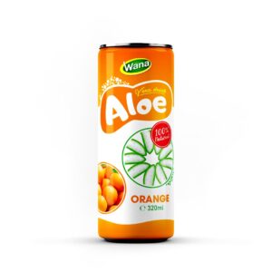 Canned Aloe Vera Drinks with Orange Flavor 320ml