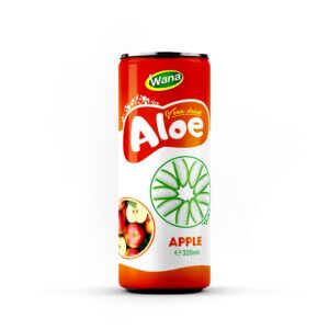 Apple Flavored Aloe Vera Drink in 320ml Canned