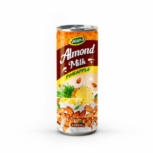 100% Fresh Almond Milk Drinks with Pineapple Juice