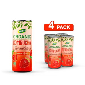 320ml Kombucha Tea Drink with Strawberry Flavor