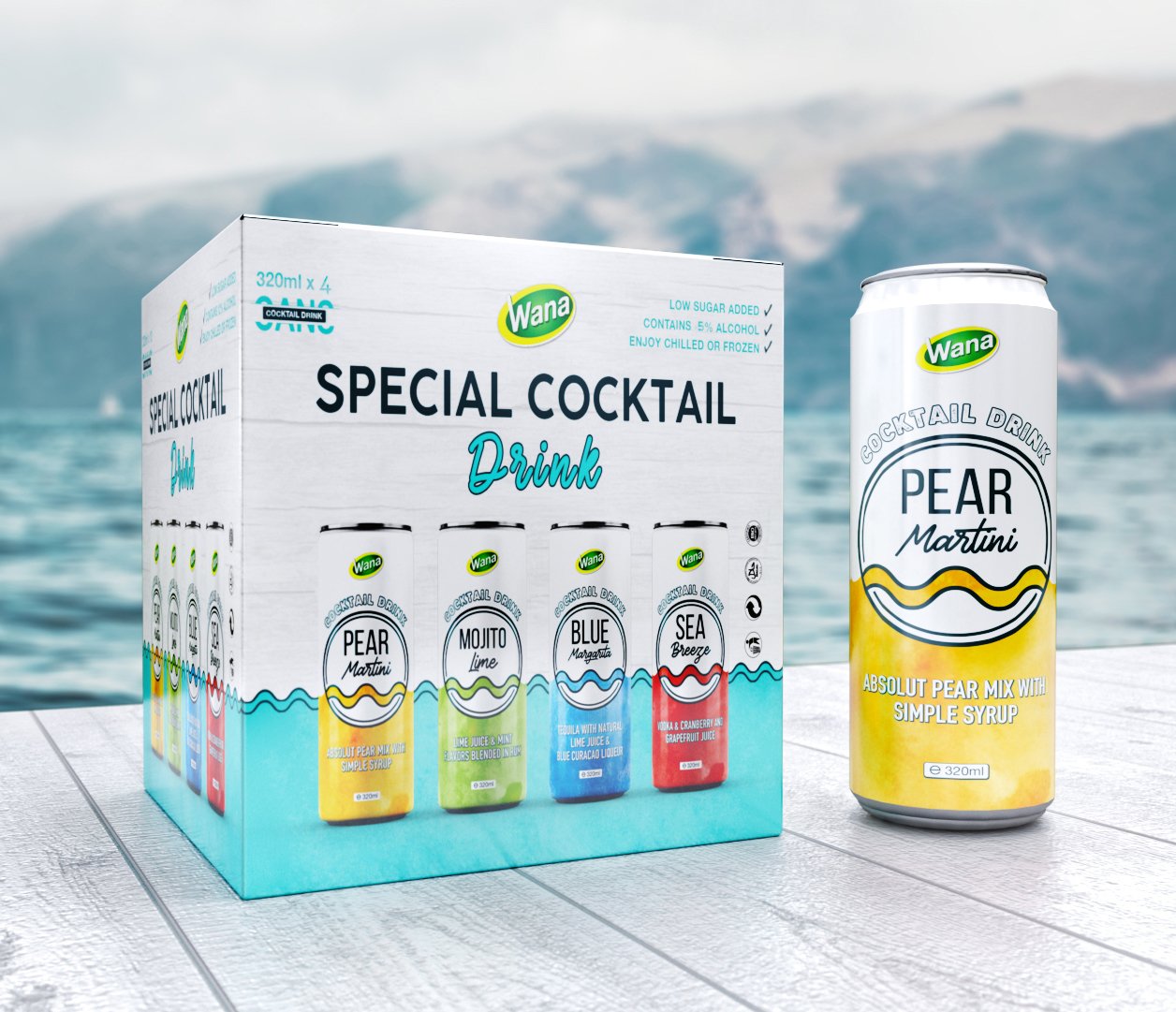 Private Label Pear Martini with Simple Syrup 320ml