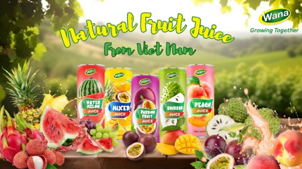 Fruit juice drinks from Vietnam.