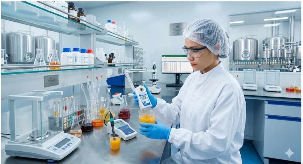 QA QC process for juice quality consistency control