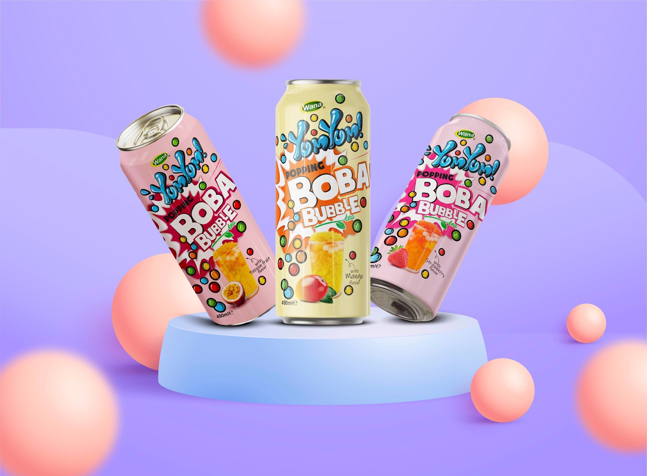 Popping Boba Tea - Strawberry Flavored - Image 2