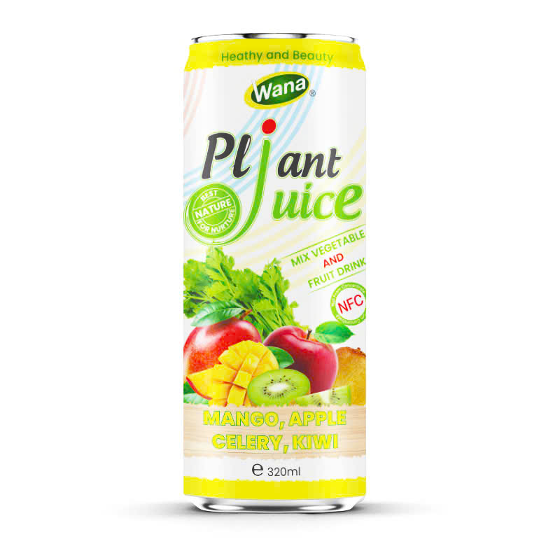 mango, apple, celery and kiwi