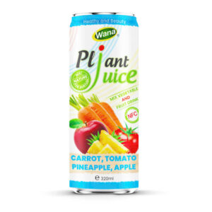 Carrot, tomato, apple and pineaplle