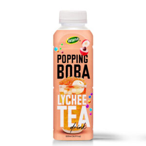 500ML - Lychee Tea with Popping Boba