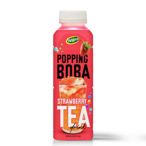 500ML - Strawberry Tea with Popping Boba