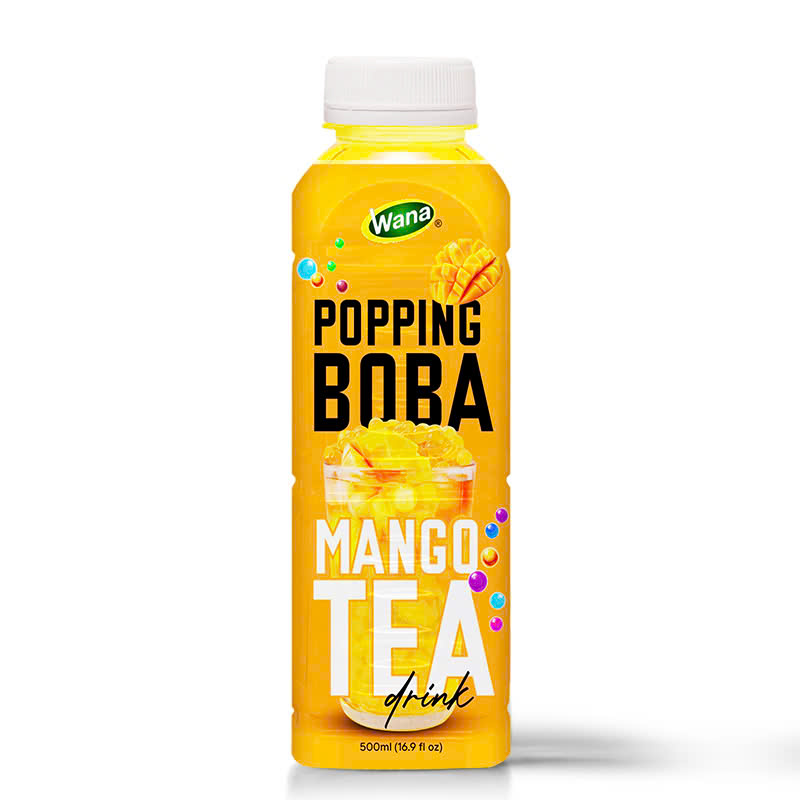 500ML - Pineapple Popping Boba Tea - Image 2