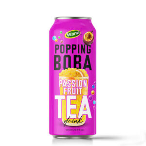 500ML - Popping Boba Tea - Passion Fruit Flavored