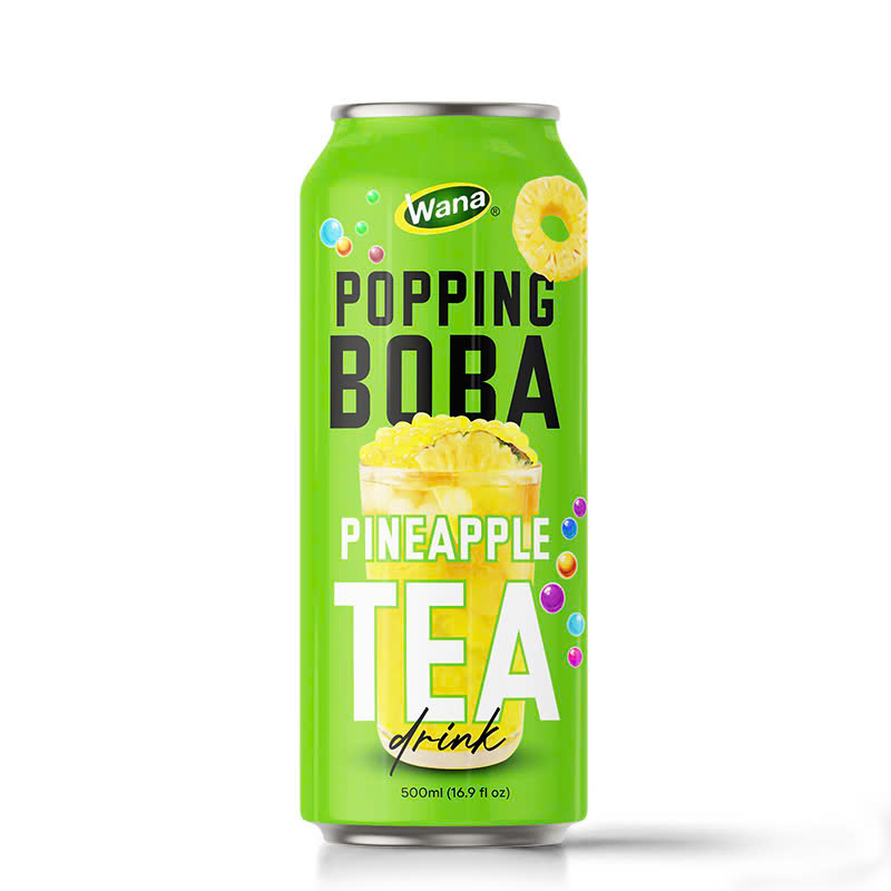500ML - Popping Boba Tea - Pineapple Flavored