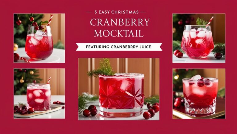5 Easy Mocktail Recipes with Cranberry Juice Cans For Christmas