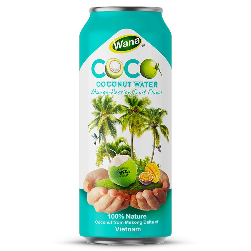 Coconut Water with Mango-Passion Fruit Flavor
