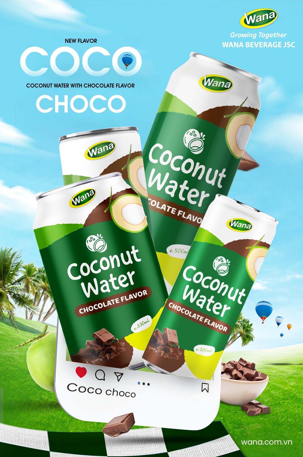 Coconut Water with chocolate flavor