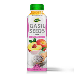 BASIL SEEDS DRINK PEACH FLAVOR – REFRESHING, NUTRITIOUS, AND NATURAL