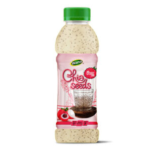 Chia seeds drink with Lychee juice