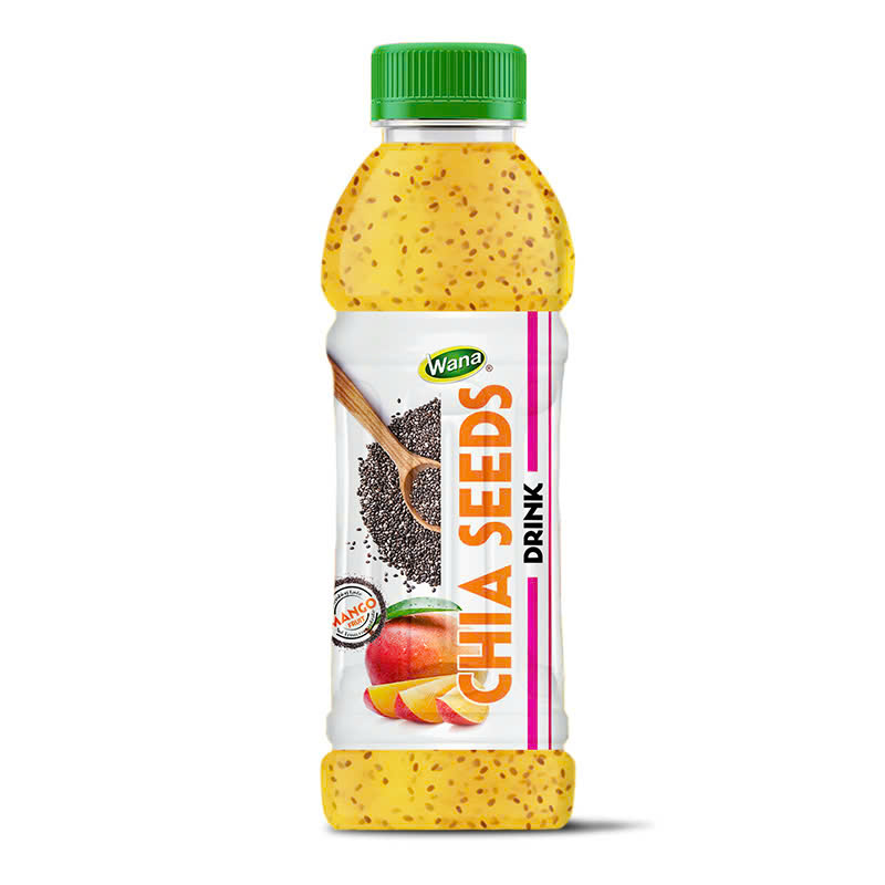 Chia seeds drink with mango juice