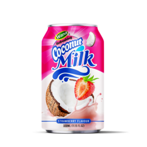 Discover the Creamy Delight of Coconut Milk with Strawberry Flavor - 330ML Can
