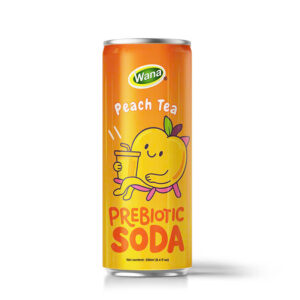 OEM/ODM Wana Peach Tea Prebiotic Soda - 250ML canned