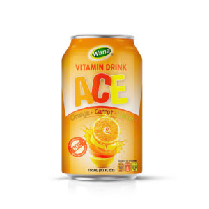 Vitamin ACE Drink by Wana – Refreshing Orange, Carrot & Lemon Flavor 330mL Canned