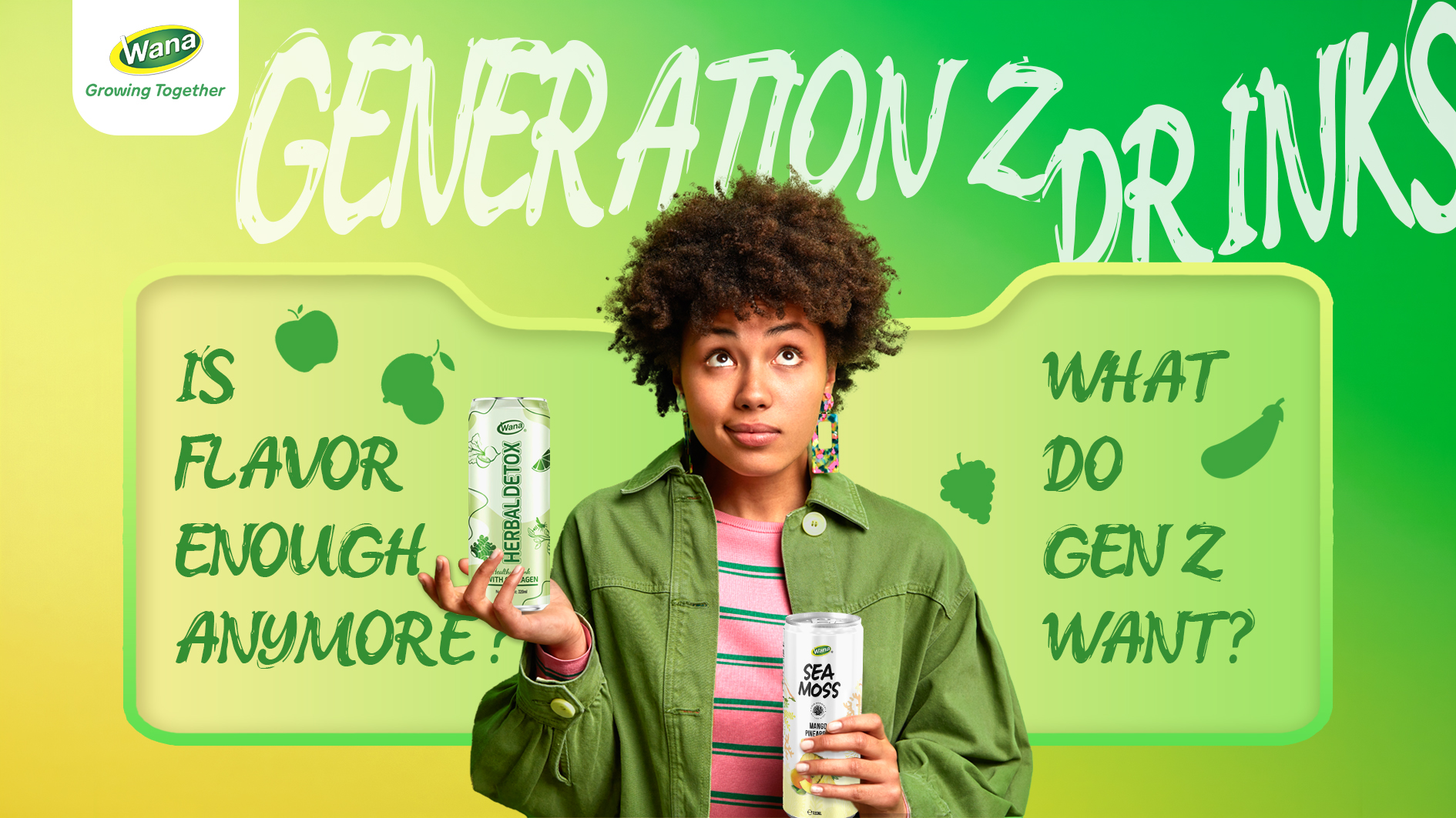 Gen Z beverage trends featuring functional drinks and modern packaging design