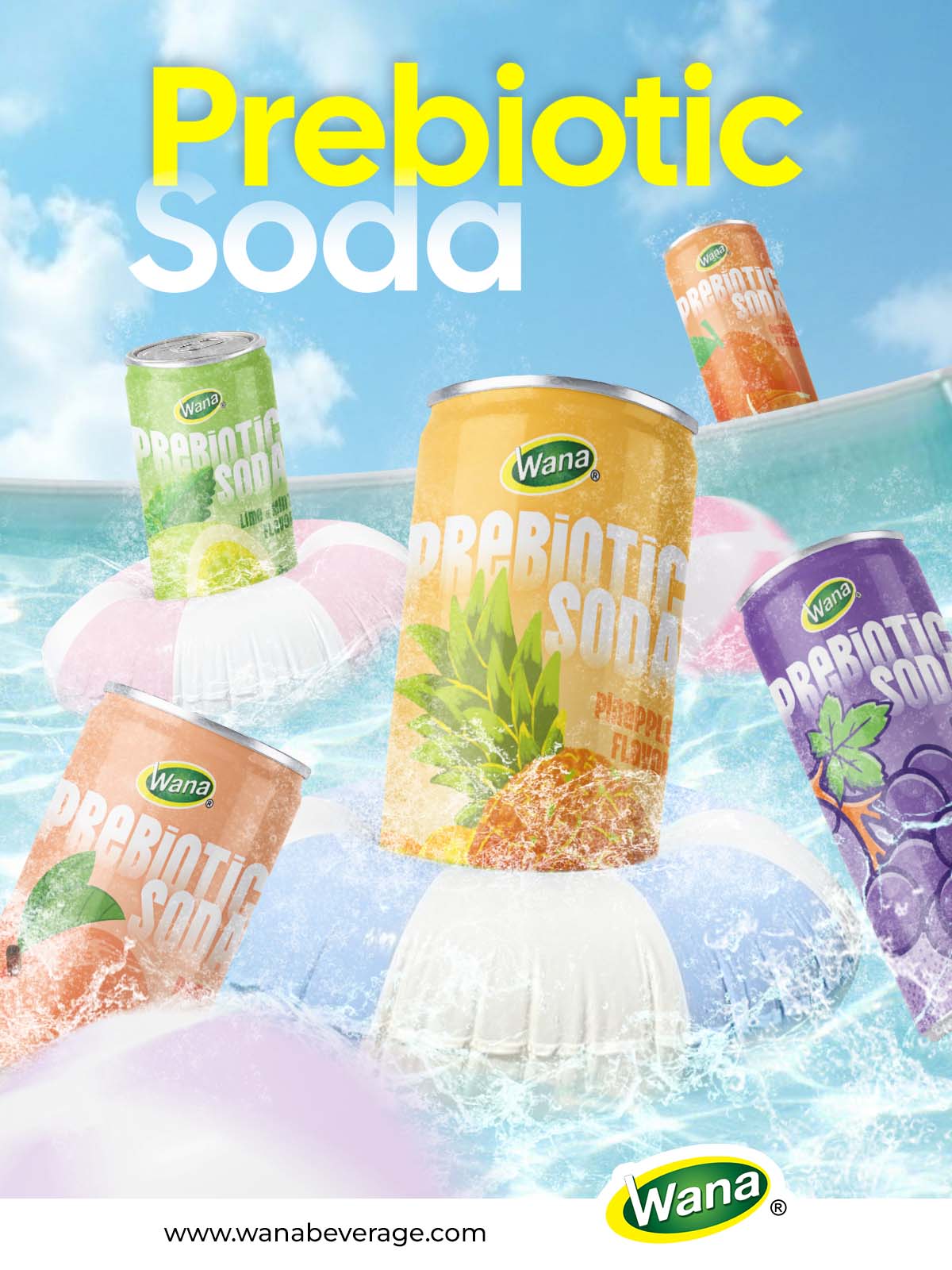 Prebiotic Soda with Pineapple Flavor